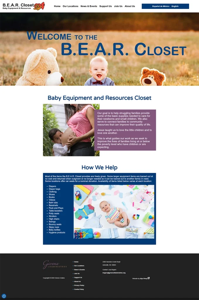 Bear Closet-Multi-lingual Translations